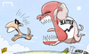 Cartoon: Fifa bites back in Suarez saga (small) by omomani tagged blatter,fifa,suarez,uruguay,world,cup,2014