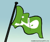 Cartoon: Gaddafi Flag (small) by omomani tagged gaddafi,libya,flag