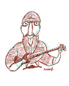 Cartoon: Kim Thayil caricature (small) by omomani tagged kim,thayil,soundgarden,caricature,music