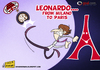 Cartoon: Leonardo from Milano to Paris (small) by omomani tagged leonardo,ac,milan,inter,paris,saint,germain