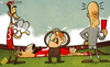 Cartoon: Liverpool trip up (small) by omomani tagged andy,carroll,dalglish,england,jose,enrique,liverpool,premier,league,reina