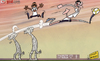 Cartoon: Manchester U Vs Tottenham (small) by omomani tagged aaron,lennon,gareth,bale,giggs,manchester,united,premier,league,rio,ferdinand,tottenham