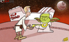 Cartoon: Master Ferguson and Moyes (small) by omomani tagged ferguson,luke,skywalker,manchester,united,moyes,old,trafford,star,wars,yoda