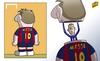 Cartoon: Messi in disguise Hazard (small) by omomani tagged hazard,messi