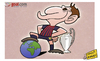 Cartoon: Messi stamps his mark (small) by omomani tagged argentina,barcelona,champions,league,la,liga,messi,spain