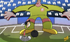 Cartoon: Miss it Ozil (small) by omomani tagged arsenal bayern munich champions league neuer ozil