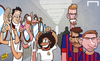 Cartoon: Mourinho reveals Madrid mirror (small) by omomani tagged barcelona,cristiano,ronaldo,marcelo,messi,neymar,pique,ramos,real,madrid