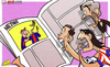 Cartoon: Neymar Barca link (small) by omomani tagged atletico,madrid,barcelona,cristiano,ronaldo,falcao,la,liga,messi,mourinho,neymar,real