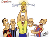 Cartoon: Obrigado Ronaldo (small) by omomani tagged ronaldo,barcelona,inter,real,madrid,ac,milan