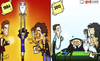 Cartoon: Platini (small) by omomani tagged david,bowie,euro,2012,cup,france,iggy,pop,lou,reed,michel,platini