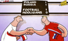 Cartoon: Poland and Russia (small) by omomani tagged russia,poland,euro,2012