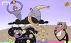 Cartoon: Rains on Sam Allardyce (small) by omomani tagged alvaro,negredo,capital,one,cup,edin,dzeko,manchester,city,pellegrini,sam,allardyce,west,ham