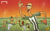 Cartoon: Raja Casablanca beat Ronaldinho (small) by omomani tagged club,world,cup,mouhcine,iajour,moutouali,raja,casablanca,vianney,mabide