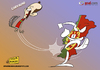 Cartoon: Ricardo Carvalho out (small) by omomani tagged ricardo,carvalho,real,madrid,portugal,la,liga,spain