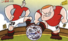 Cartoon: Rooney and Van Persie (small) by omomani tagged arsenal,brendan,rodgers,chelsea,david,luiz,liverpool,manchester,city,united,mancini,premier,league,reina,rooney,van,persie,wenger
