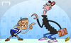 Cartoon: School bully Mourinho (small) by omomani tagged arsenal,chelsea,mourinho,wenger