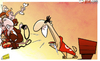 Cartoon: Suarez in the doghouse (small) by omomani tagged brendan,rodgers,liverpool,steven,gerrard,suarez
