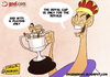 Cartoon: The Real Cup (small) by omomani tagged copa,del,rey,cristiano,ronaldo,mourinho,di,maria,real,madrid,spain,portugal,barcelona,argentina