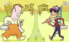 Cartoon: Van Gaal and Enrique start (small) by omomani tagged barcelona,luis,enrique,manchester,united,van,gaal