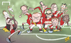 Cartoon: Van Gaal selection dilemma (small) by omomani tagged adnan,januzaj,ander,herrera,ashley,young,de,gea,di,maria,falcao,juan,mata,manchester,united,phil,jones,rooney,van,persie