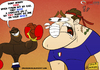 Cartoon: Vieri Nose (small) by omomani tagged evander,holyfield,mike,tyson,christian,vieri,italy,soccer,football,bobo,usa