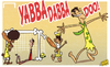 Cartoon: Yabba dabba doo Fred sees Brazil (small) by omomani tagged brazil,buffon,confederations,cup,dante,fred,italy,neymar,the,flinestones