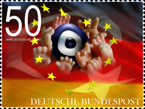 Cartoon: Blue eye! (medium) by willemrasingart tagged germany