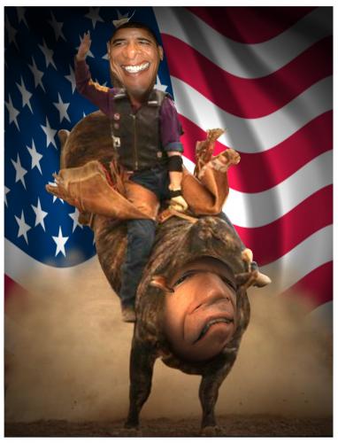 Cartoon: Bullride! (medium) by willemrasingart tagged america