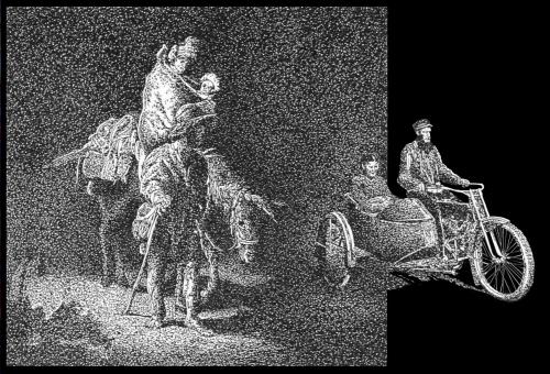 Cartoon: Riding for Egypt (medium) by willemrasingart tagged rembrandt,