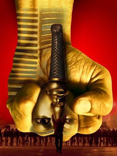 Cartoon: The protester (medium) by willemrasingart tagged egypt