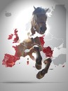 Cartoon: Horsemeat over Europe! (small) by willemrasingart tagged horse