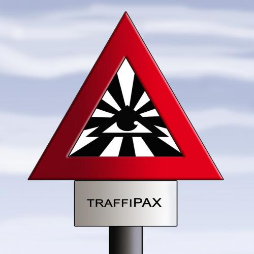 Cartoon: traffipax (medium) by andart tagged traffipax,religion,good,transcendent,traffic,transport,
