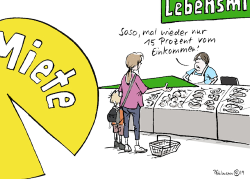 Cartoon: 15 Prozent (medium) by Pfohlmann tagged 2019,lebensmittel,haushalt,ausgaben,prozent,prozentrechnung,miete,mieten,wohnung,konsument,einkauf,kuchen,anteil,verbraucher,2019,lebensmittel,haushalt,ausgaben,prozent,prozentrechnung,miete,mieten,wohnung,konsument,einkauf,kuchen,anteil,verbraucher