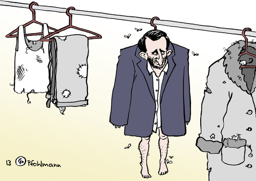 Cartoon: abgehängt (medium) by Pfohlmann tagged karikatur,cartoon,color,farbe,2013,iran,wahlen,präsident,ahmadinedschad,wahl,präsidentschaftswahl,altkleider,anzug,kleider,kleiderbügel,karikatur,cartoon,color,farbe,2013,iran,wahlen,präsident,ahmadinedschad,wahl,präsidentschaftswahl,altkleider,anzug,kleider,kleiderbügel