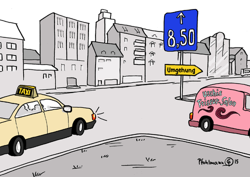 Cartoon: Achtfünfzig-Umgehung (medium) by Pfohlmann tagged karikatur,cartoon,2015,color,farbe,deutschland,mindestlohn,niedriglohn,niedriglöhne,taxi,taxigewerbe,friseure,umgehung,tricks,arbeitgeber,neuregelung,tarif,bezahlung,stundenlohn,karikatur,cartoon,2015,color,farbe,deutschland,mindestlohn,niedriglohn,niedriglöhne,taxi,taxigewerbe,friseure,umgehung,tricks,arbeitgeber,neuregelung,tarif,bezahlung,stundenlohn