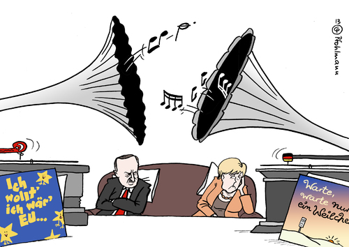 Cartoon: Alte Platten (medium) by Pfohlmann tagged karikatur,cartoon,color,farbe,2013,deutschland,türkei,staatsbesuch,erdogan,merkel,eu,europa,beitritt,beitrittsverhandlungen,verhandlungen,grammophon,platten,schallplatten,langeweile,sofa,musik,privilegierte,partnerschaft,karikatur,cartoon,color,farbe,2013,deutschland,türkei,staatsbesuch,erdogan,merkel,eu,europa,beitritt,beitrittsverhandlungen,verhandlungen,grammophon,platten,schallplatten,langeweile,sofa,musik,privilegierte,partnerschaft