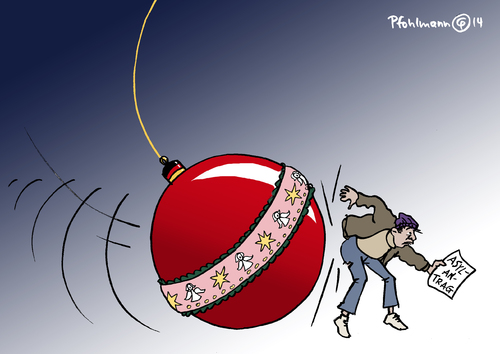 Cartoon: Antikugel (medium) by Pfohlmann tagged christbaumkugel,armut,migration,immigration,proteste,fluchtunterkünfte,asylbewerber,asylantrag,asyl,ausländerfeindlichkeit,demonstrationen,pegida,flucht,flüchtlinge,weihnachten,global,farbe,color,2014,cartoon,karikatur,karikatur,cartoon,2014,color,farbe,global,weihnachten,flüchtlinge,flucht,pegida,demonstrationen,ausländerfeindlichkeit,asyl,asylantrag,asylbewerber,fluchtunterkünfte,proteste,immigration,migration,armut,christbaumkugel