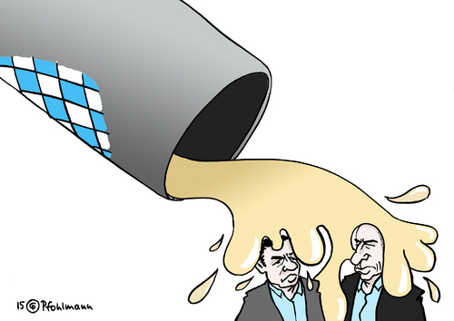 Cartoon: Aschermittwochsbier (medium) by Pfohlmann tagged karikatur,cartoon,2015,color,farbe,deutschland,bayern,aschermittwoch,politischer,bier,griechenland,tsipras,varoufakis,euro,eu,schuldenkrise,hilfsprogramm,bierkrug,csu,seehofer,ministerpräsident,finanzminister,karikatur,cartoon,2015,color,farbe,deutschland,bayern,aschermittwoch,politischer,bier,griechenland,tsipras,varoufakis,euro,eu,schuldenkrise,hilfsprogramm,bierkrug,csu,seehofer,ministerpräsident,finanzminister