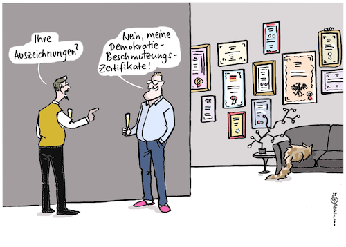 Cartoon: Beschmutzungs-Zertifikate (medium) by Pfohlmann tagged spahn,cdu,co2,verschmutzungszertifikat,beschmutzung,demokratie,verfassungsrichterin,bundesverfassungsgericht,bundesregierung,richterwahl,richterin,zertifikatehandel,maskenaffäre,union,spahn,cdu,co2,verschmutzungszertifikat,beschmutzung,demokratie,verfassungsrichterin,bundesverfassungsgericht,bundesregierung,richterwahl,richterin,zertifikatehandel,maskenaffäre,union