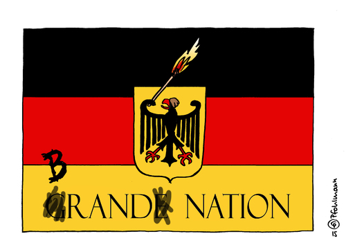 Cartoon: Brand Nation (medium) by Pfohlmann tagged karikatur,cartoon,2015,color,farbe,deutschland,bundesadler,brandanschläge,brand,nation,flagge,fahne,nationalflagge,grande,asyl,asylbewerberheime,attentate,anschläge,ausländerfeindlichkeit,rechtsradikal,rechtsextremismus,flüchtlinge,flüchtlingsheime,flüchtlingsunterkunft,karikatur,cartoon,2015,color,farbe,deutschland,bundesadler,brandanschläge,brand,nation,flagge,fahne,nationalflagge,grande,asyl,asylbewerberheime,attentate,anschläge,ausländerfeindlichkeit,rechtsradikal,rechtsextremismus,flüchtlinge,flüchtlingsheime,flüchtlingsunterkunft