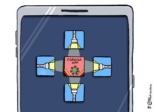 Corona-App-Licht Corona-App-Licht
