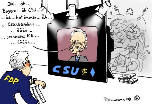 Cartoon: CSU Abläähnkung (medium) by Pfohlmann tagged csu,stoiber,äh,bayern,ministerpräsident,kandidat,koalition,zeil,fdp,csu,edmund stoiber,partei,parteien,politiker,bayern,ministerpräsident,kandidat,kandidatur,koalition,fdp,martin zeil,edmund,stoiber,martin,zeil