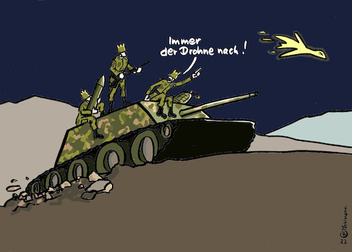 Drei Soldaten - Drohne Drei Soldaten - Drohne