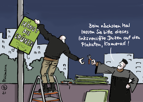 Cartoon: Duz-Plakat (medium) by Pfohlmann tagged wahlkampf,bundestagswahl,grüne,neonazi,rechtsextrem,rechtsextremismus,rechts,mordaufruf,hetze,gericht,chemnitz,richter,duzen,siezen,recht,justiz,demokratie,sachsen,wahlkampf,bundestagswahl,grüne,neonazi,rechtsextrem,rechtsextremismus,rechts,mordaufruf,hetze,gericht,chemnitz,richter,duzen,siezen,recht,justiz,demokratie,sachsen