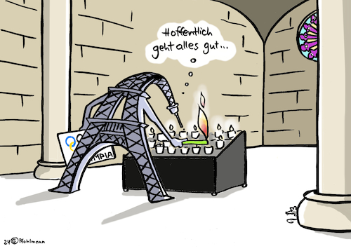 Eiffelturm Opferkerze Eiffelturm Opferkerze