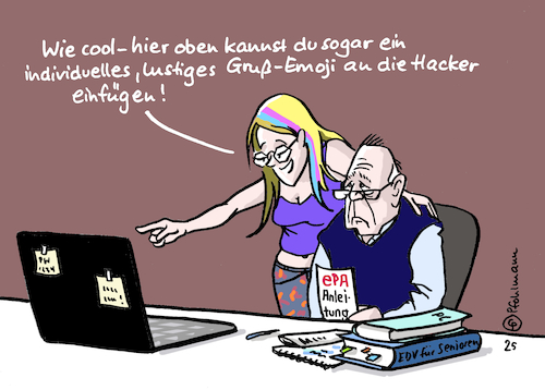 Cartoon: ePA-Emojis (medium) by Pfohlmann tagged epa,patientenakte,elektronischepatientenakte,gesundheit,edv,computer,pc,laptop,datenschutz,medizin,gesundheitsdaten,hacker,it,security,emoji,smiley,senioren,nutzer,krankenkassen,gematik,sicherheitslücken,datenleck,epa,patientenakte,elektronischepatientenakte,gesundheit,edv,computer,pc,laptop,datenschutz,medizin,gesundheitsdaten,hacker,it,security,emoji,smiley,senioren,nutzer,krankenkassen,gematik,sicherheitslücken,datenleck