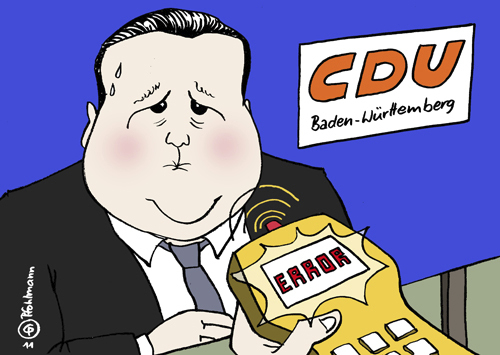 Cartoon: ERROR (medium) by Pfohlmann tagged mappus,error,geigerzähler,atomkraft,kernkraft,cdu,irrtum,irren,landtagswahlen,landtagswahl,baden,württemberg,ausstieg,atomausstieg,abschalten