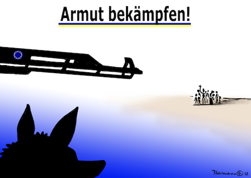 Cartoon: EU-Armutsbekämpfung (medium) by Pfohlmann tagged karikatur,cartoon,color,farbe,2018,eu,österreich,global,welt,armut,bekämpfen,armutsbekämpfung,flucht,migration,flüchtlinge,abschottung,grenze,grenzsicherung,außengrenzen,asyl,kontrollen,karikatur,cartoon,color,farbe,2018,eu,österreich,global,welt,armut,bekämpfen,armutsbekämpfung,flucht,migration,flüchtlinge,abschottung,grenze,grenzsicherung,außengrenzen,asyl,kontrollen