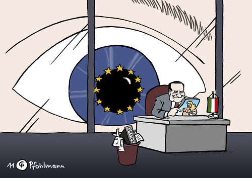 EU watching Berlusconi