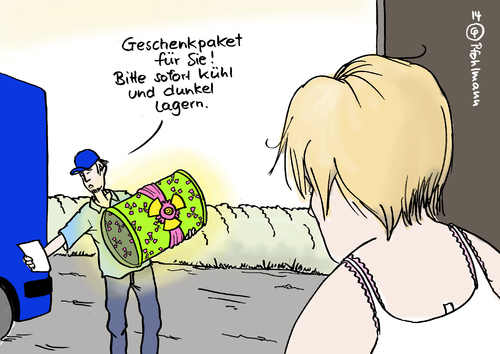 Cartoon: FassGeschenk (medium) by Pfohlmann tagged karikatur,cartoon,color,farbe,2014,deutschland,merkel,atomausstieg,auslagerung,stiftung,atommüll,fass,geschenk,lieferung,angebot,klage,atomkonzerne,energiekonzerne,bad,bank,kosten,energiewende,karikatur,cartoon,color,farbe,2014,deutschland,merkel,atomausstieg,auslagerung,stiftung,atommüll,fass,geschenk,lieferung,angebot,klage,atomkonzerne,energiekonzerne,bad,bank,kosten,energiewende